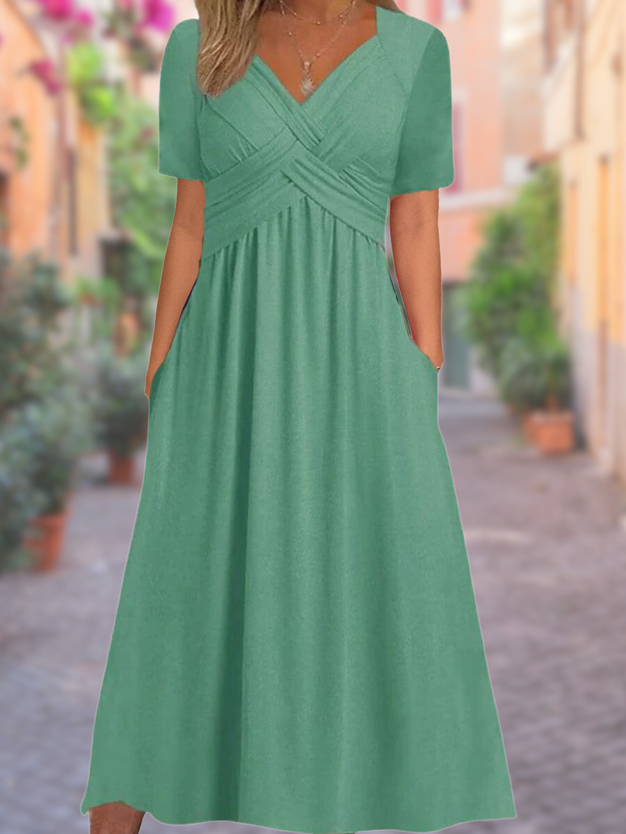 Sunniva – Wickelstil Midikleid