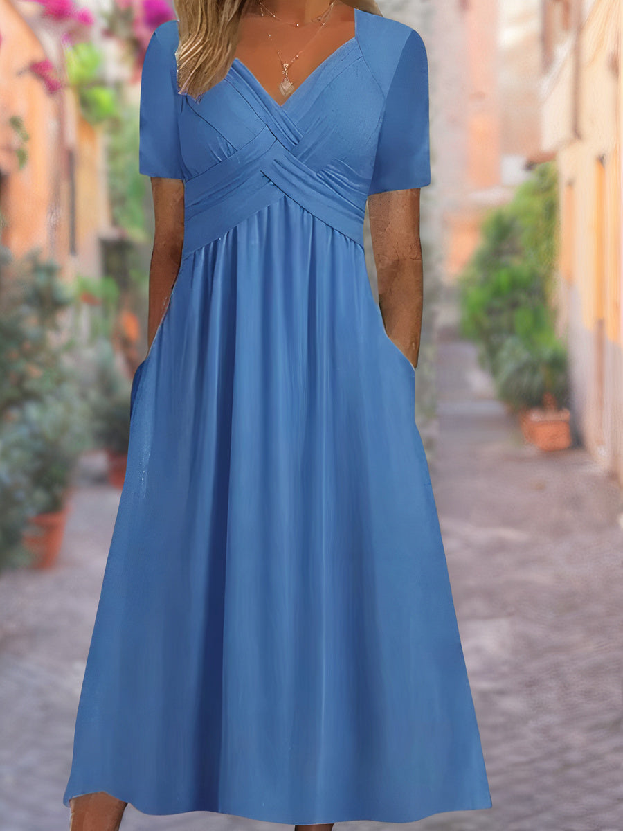 Sunniva – Wickelstil Midikleid