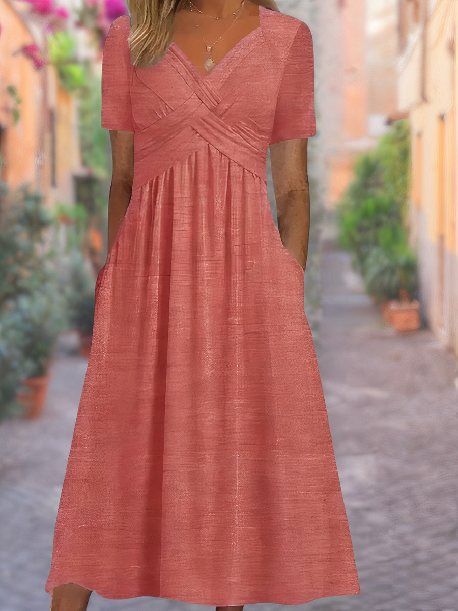 Sunniva – Wickelstil Midikleid