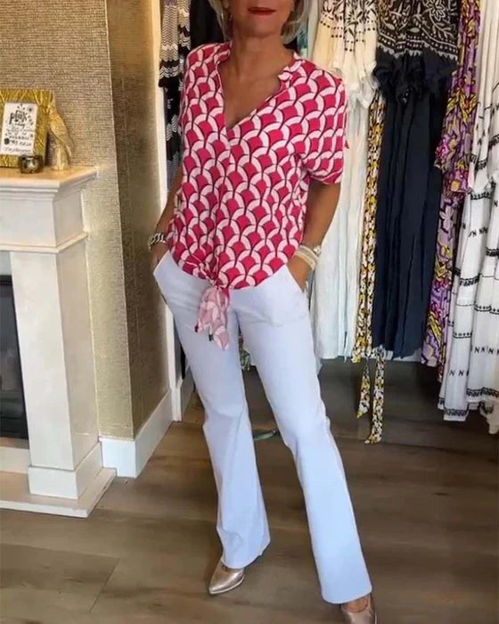 SOLVEIG I STYLISCHE BEDRUCKTE BLUSE