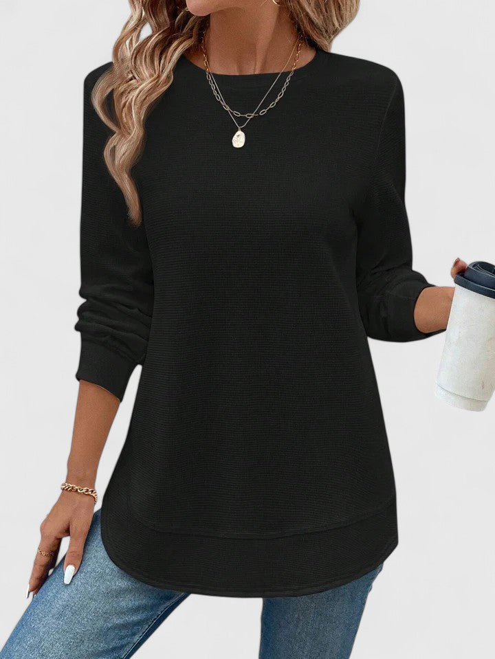 Nadyalyn | Chic Long Sleeve O-Neck Top