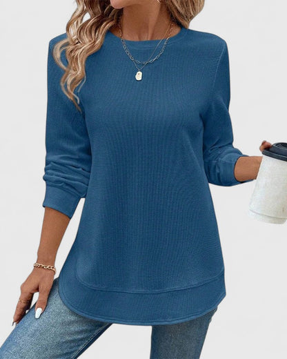 Nadyalyn | Chic Long Sleeve O-Neck Top