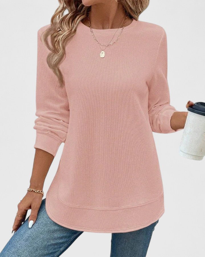 Nadyalyn | Chic Long Sleeve O-Neck Top