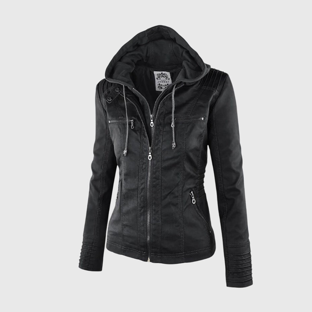 KAROLINE™ Distinctive Leather Jacket with Chic Style