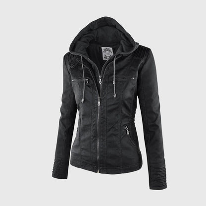 KAROLINE™ Distinctive Leather Jacket with Chic Style