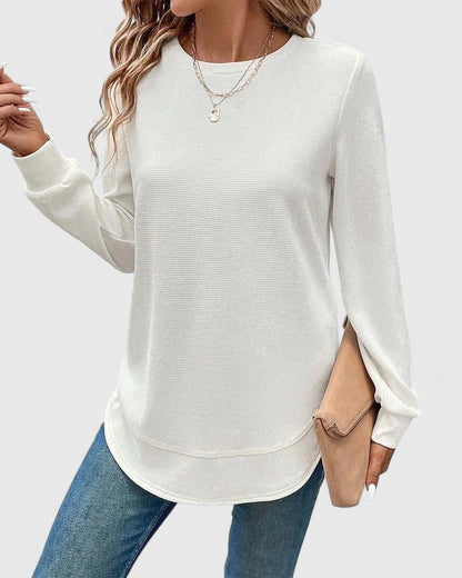 Nadyalyn | Chic Long Sleeve O-Neck Top