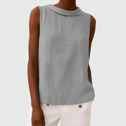 Anastine | Sophisticated Top with Stylish Roll Collar