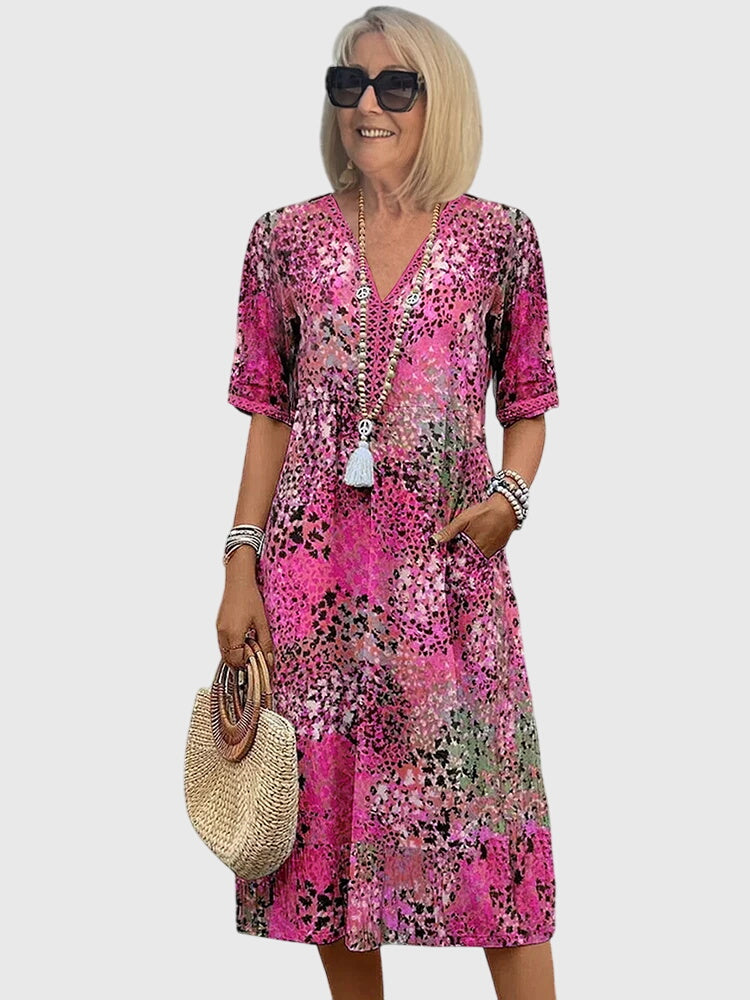 Yvonna™ | Chic Floral Midi Dress