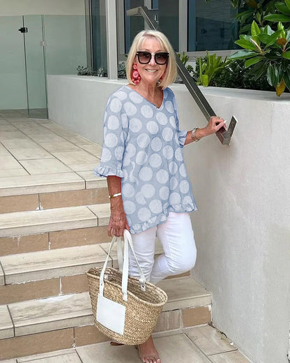 Melanie | Elegante Bluse mit V-Ausschnitt