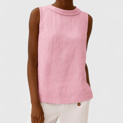 Anastine | Sophisticated Top with Stylish Roll Collar