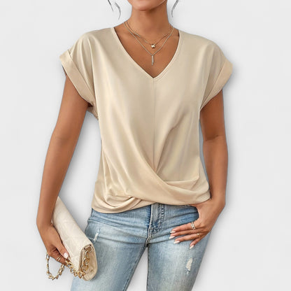 Carlinda | Chic V-Neck Blouse