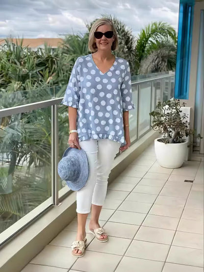 Melanie | Elegante Bluse mit V-Ausschnitt