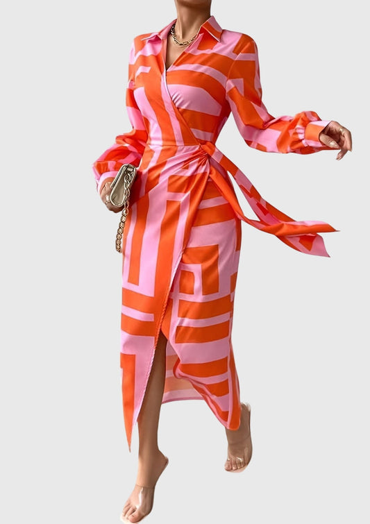 Everly™ | Chic Printed Wrap Dress