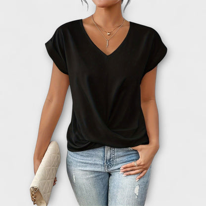 Carlinda | Chic V-Neck Blouse