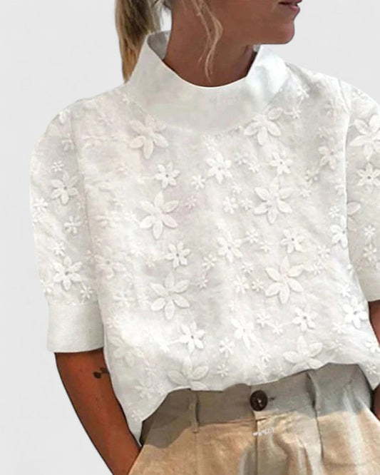 Sonelita™ | Chic Stand Collar Blouse