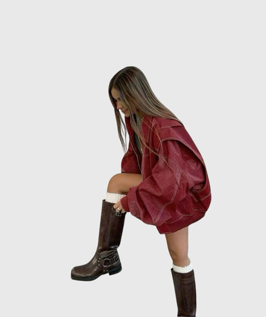 Faye™ - Extra-Large Leather Jacket