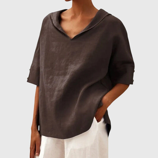 Ayla™ Brown Blouse