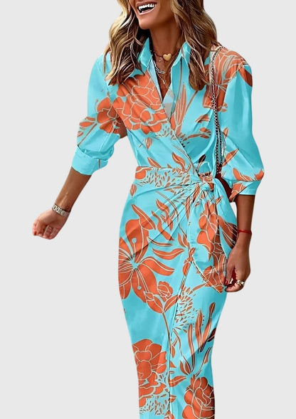 Everly™ | Chic Printed Wrap Dress