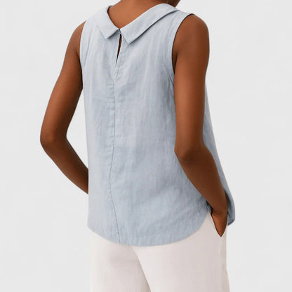 Anastine | Sophisticated Top with Stylish Roll Collar