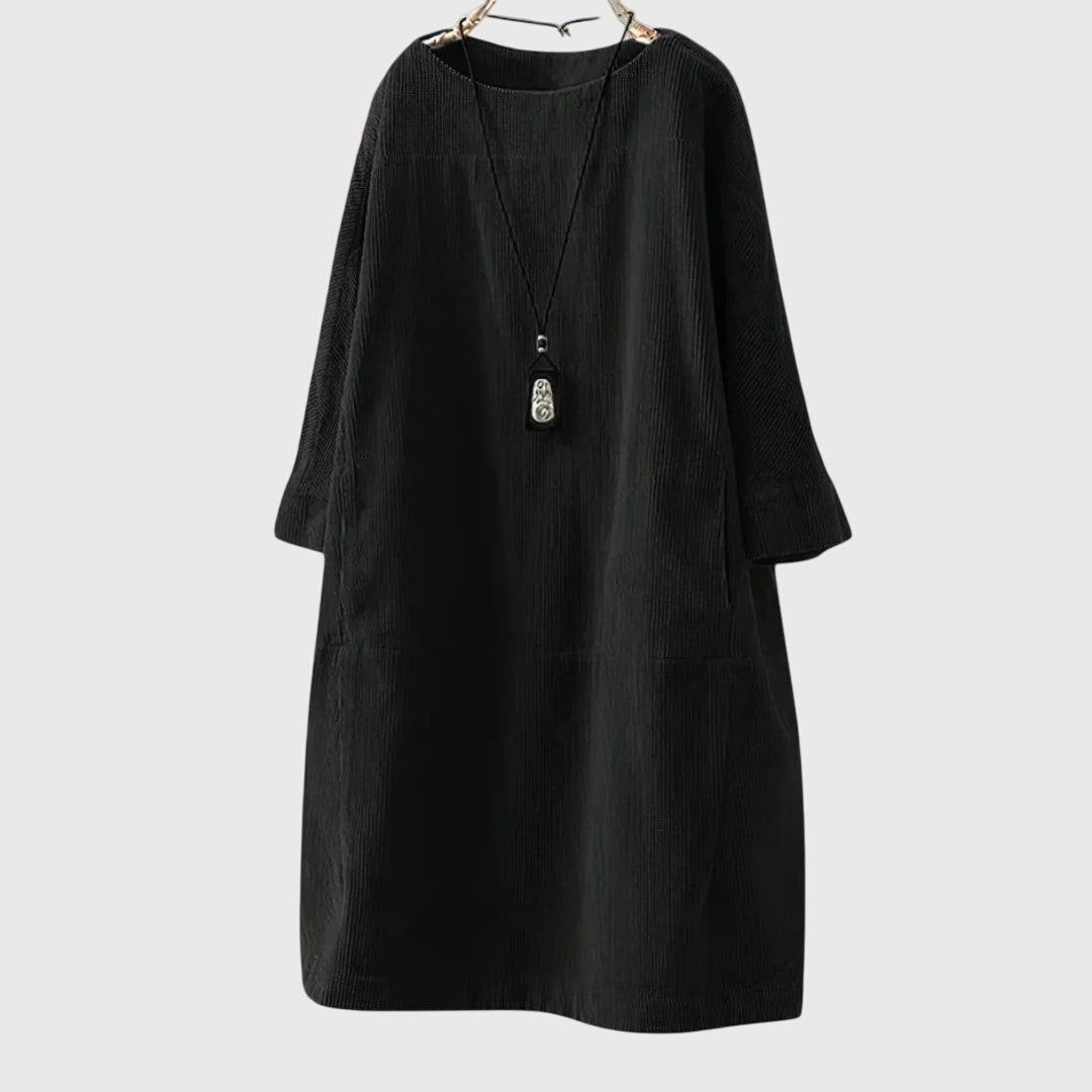 Grace | Casual Corduroy Midi Dress