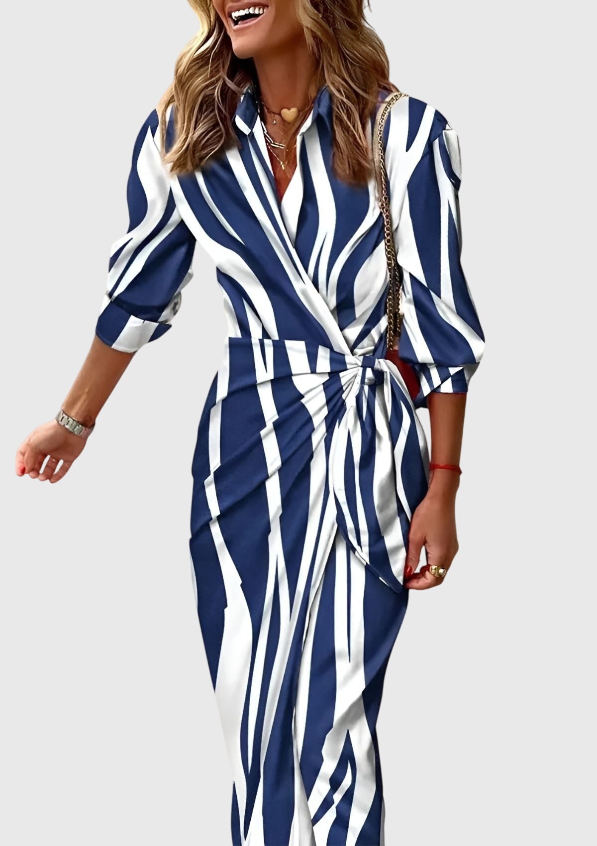 Everly™ | Chic Printed Wrap Dress