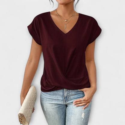 Carlinda | Chic V-Neck Blouse