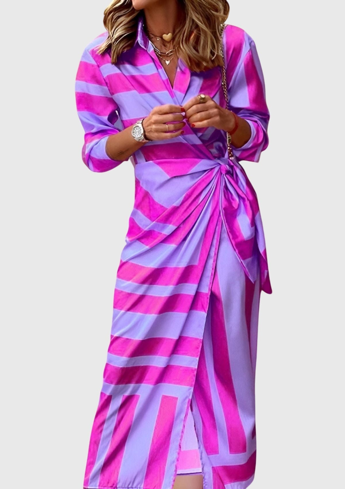 Everly™ | Chic Printed Wrap Dress