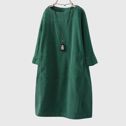 Grace | Casual Corduroy Midi Dress