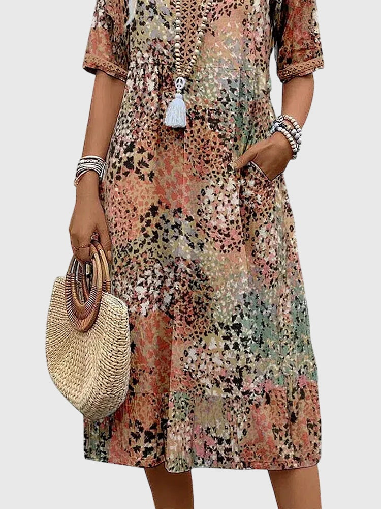 Yvonna™ | Chic Floral Midi Dress