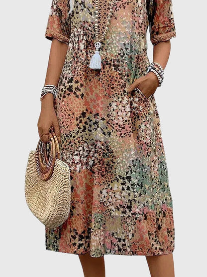 Yvonna™ | Chic Floral Midi Dress