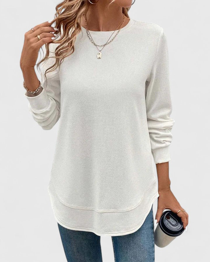 Nadyalyn | Chic Long Sleeve O-Neck Top
