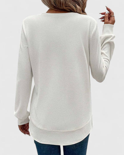 Nadyalyn | Chic Long Sleeve O-Neck Top