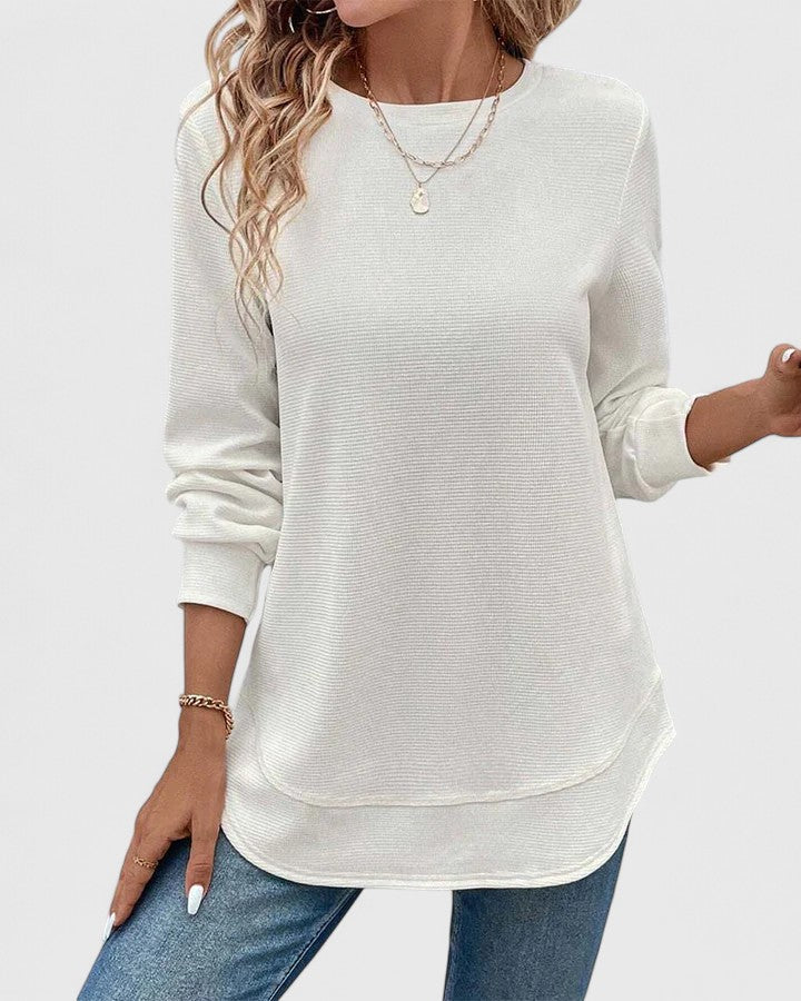 Nadyalyn | Chic Long Sleeve O-Neck Top