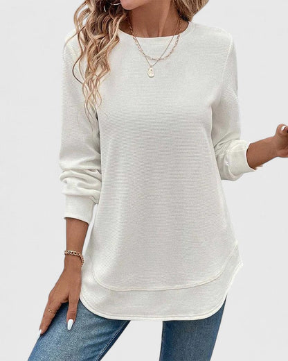Nadyalyn | Chic Long Sleeve O-Neck Top