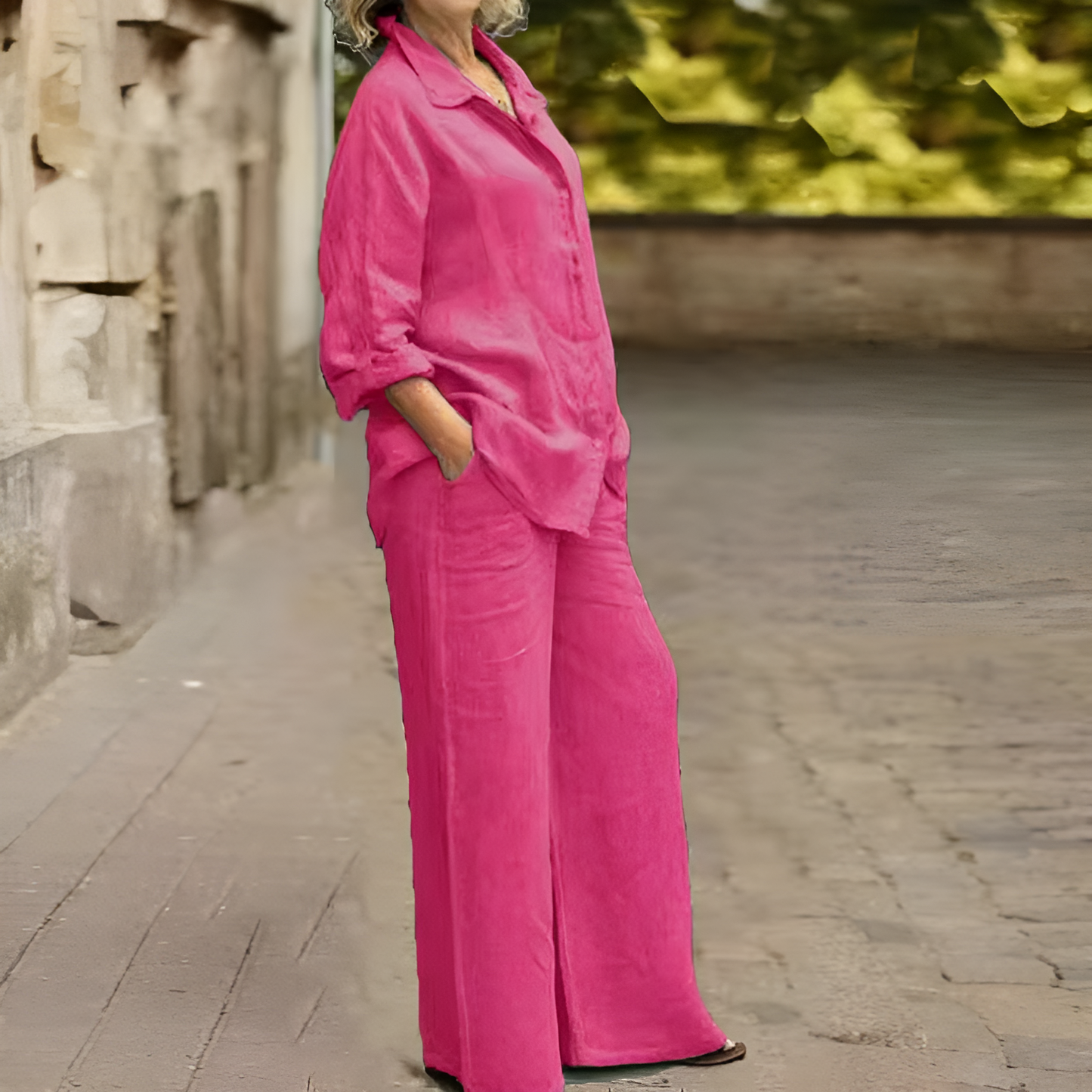 Lara Linen Shirt Suit