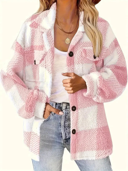 Martin | Trendy Plaid Fleece Coat