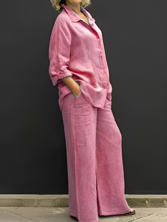 Lara Linen Shirt Suit