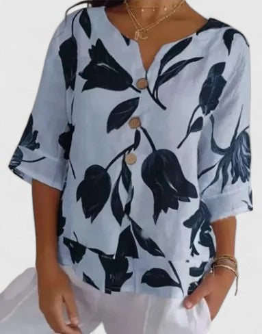 Isabel | Chic Floral Pattern Blouse