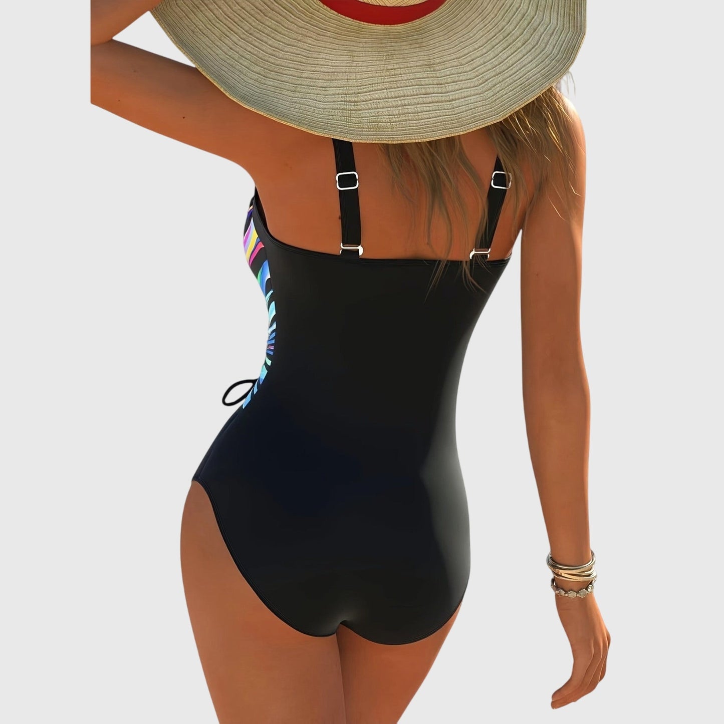 Trendy High-Stretch Swimsuit with Crisscross Front Design
