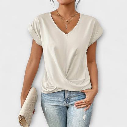 Carlinda | Chic V-Neck Blouse