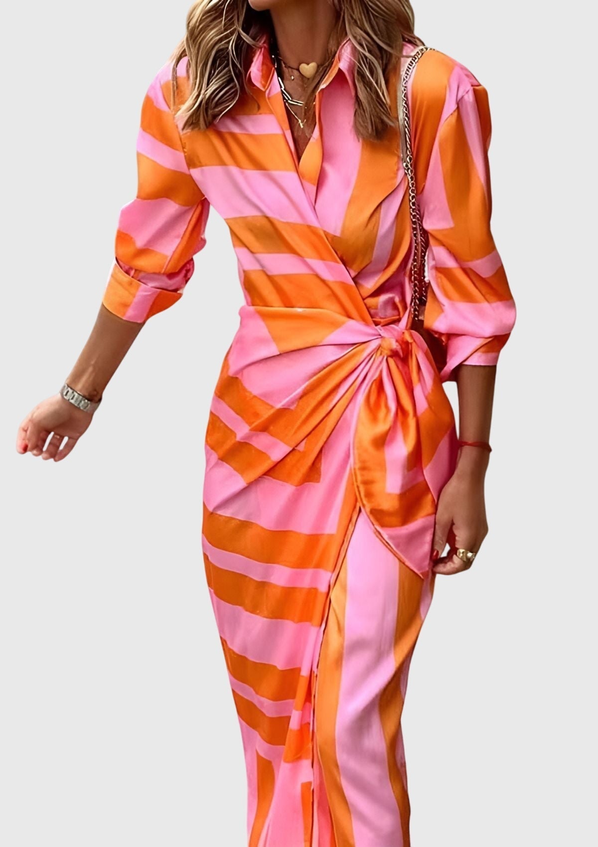 Everly™ | Chic Printed Wrap Dress