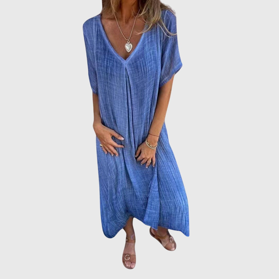 Fiona™ – Chic Lightweight V-Neck Dress