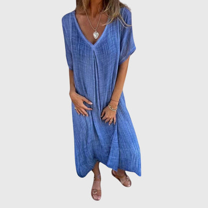 Fiona™ – Chic Lightweight V-Neck Dress