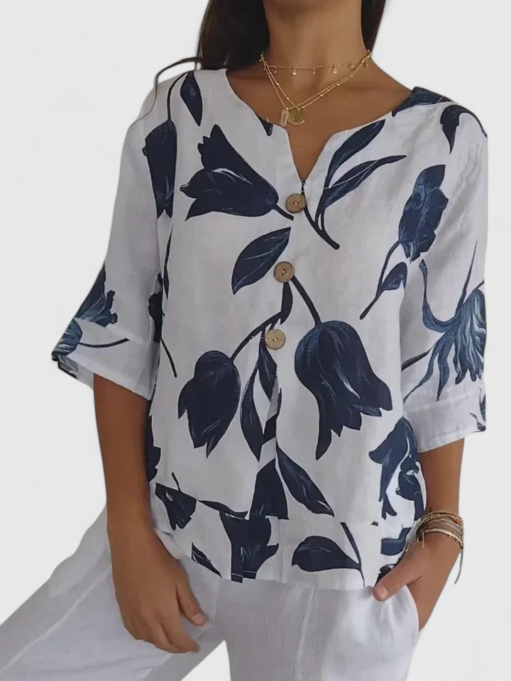 Laura | Cozy V-Neck Top