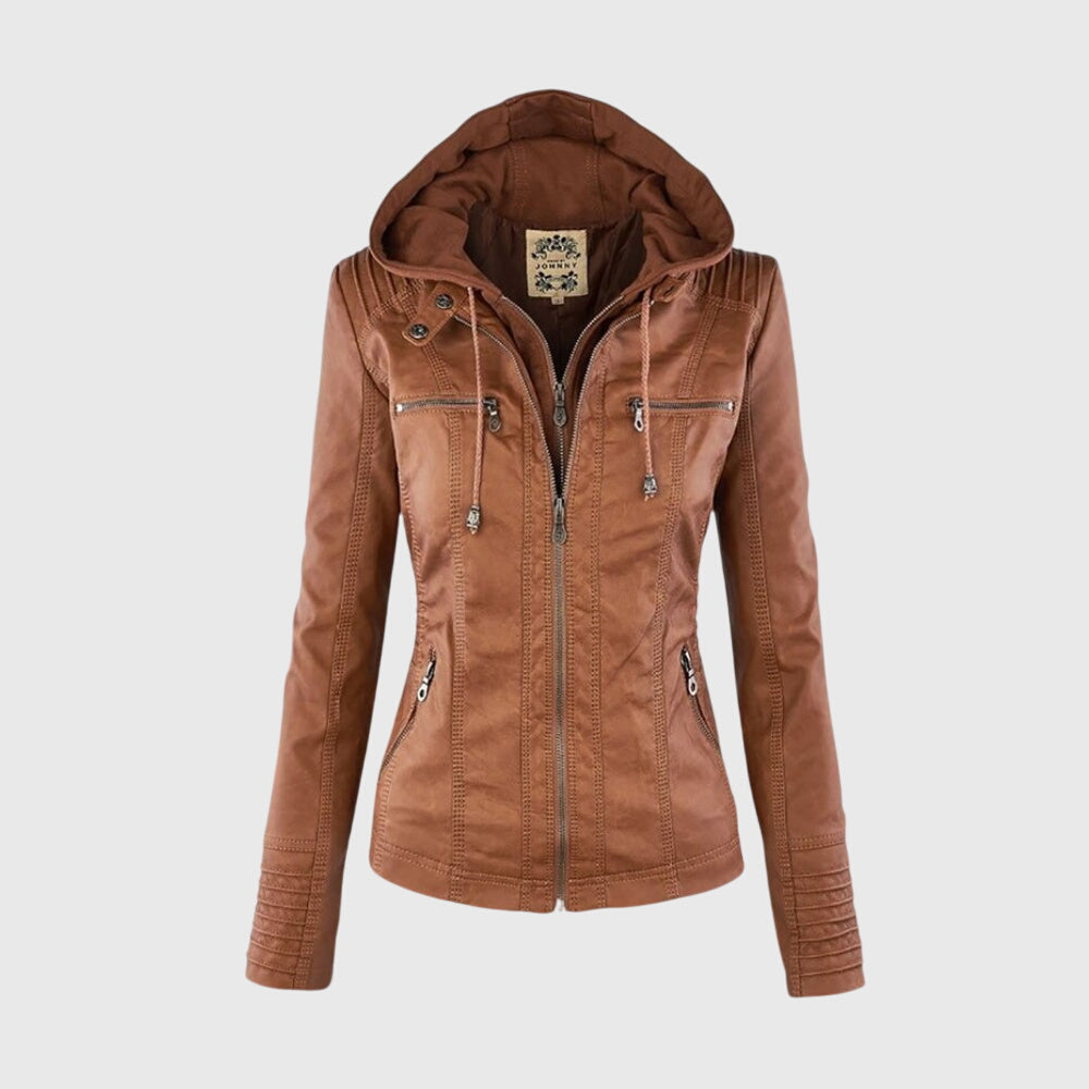 KAROLINE™ Distinctive Leather Jacket with Chic Style