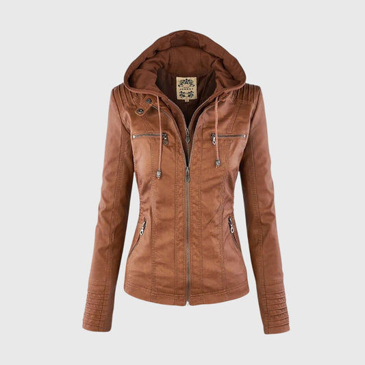 KAROLINE™ Distinctive Leather Jacket with Chic Style