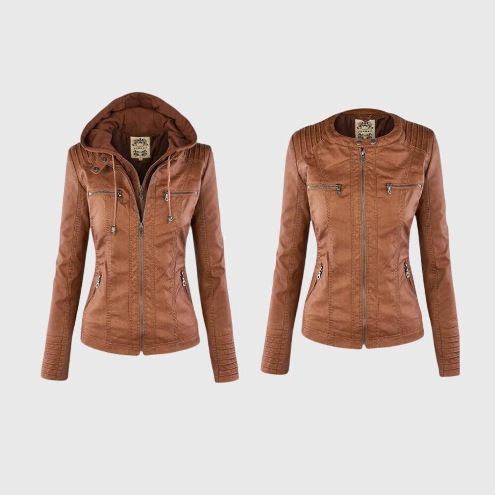 KAROLINE™ Distinctive Leather Jacket with Chic Style