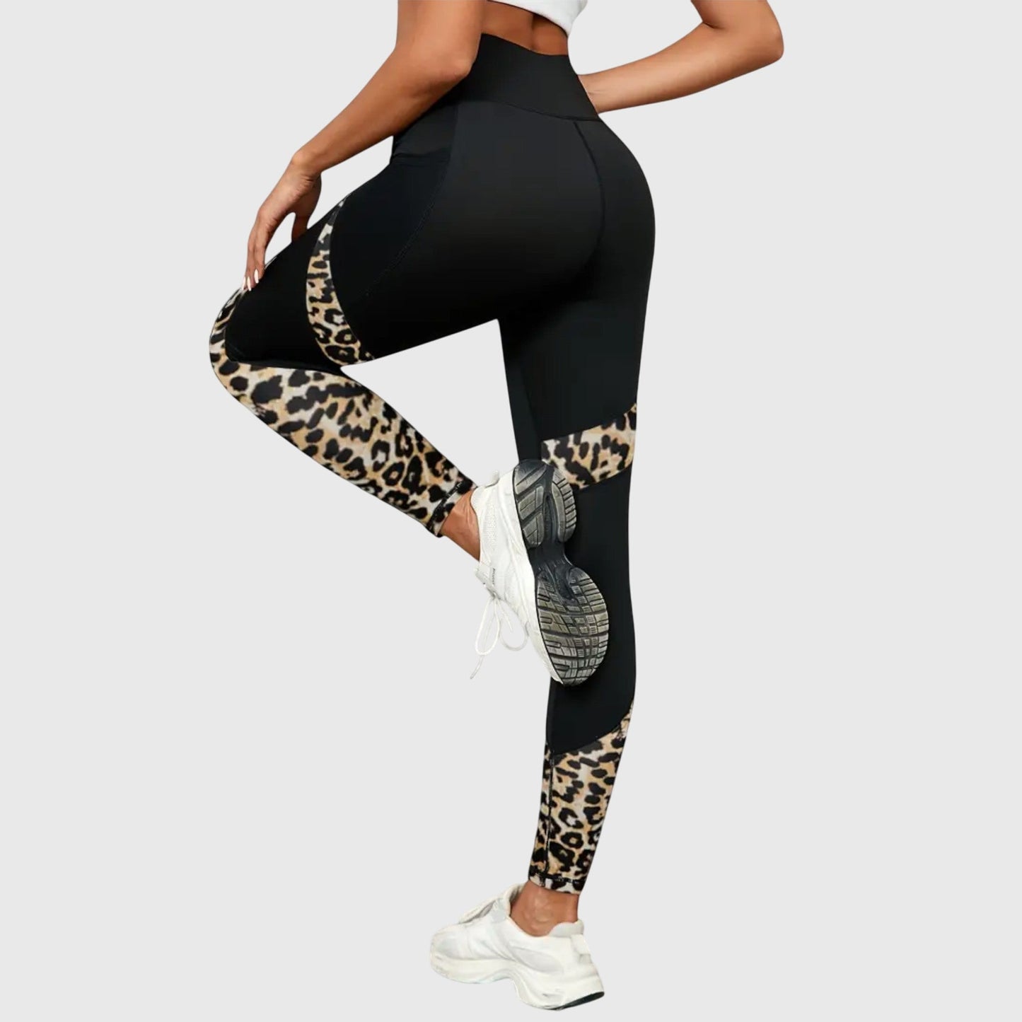 Leopard Print High-Waisted Workout Leggings