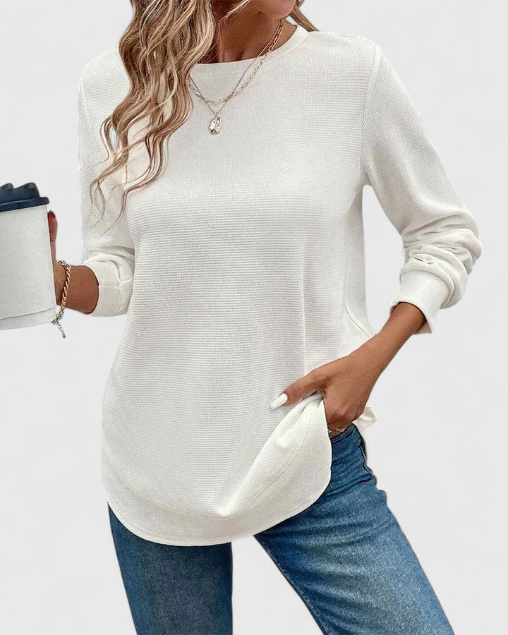 Nadyalyn | Chic Long Sleeve O-Neck Top