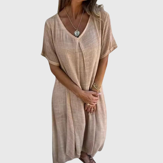 Fiona™ – Chic Lightweight V-Neck Dress